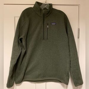 Patagonia Men’s Better Sweater 1/4 Zip Green Fleece Pullover